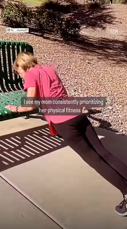 Edna Giordano working out at the park | Source: Instagram/fit_momof7
