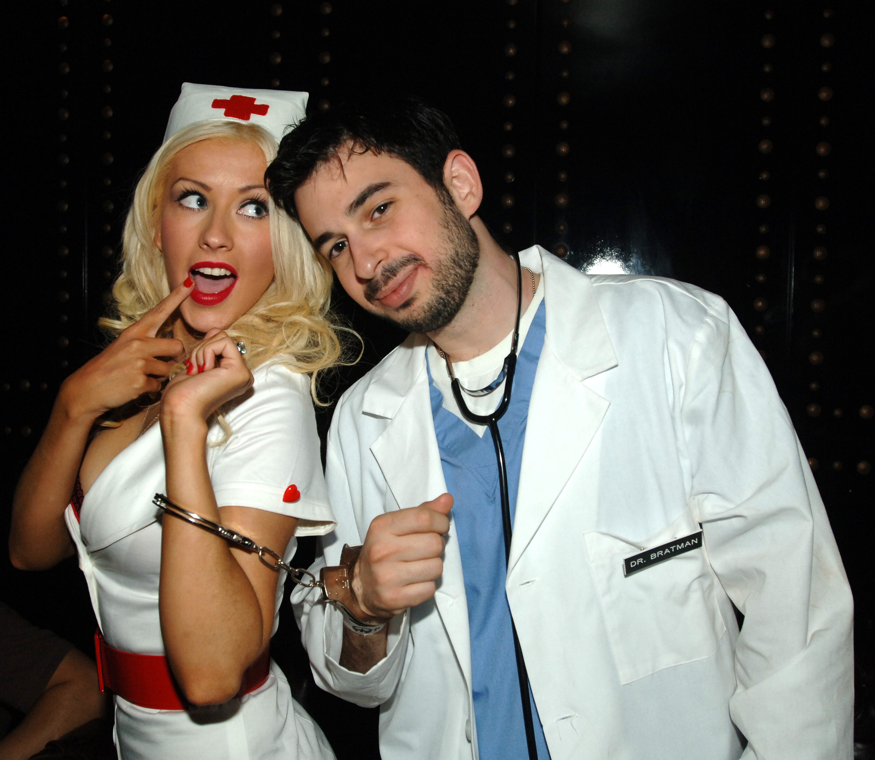 Christina Aguilera and Jordan Bratman during Christina Aguilera and Jordan Bratman Halloween party at The Hard Rock Hotel and Casino Resort on October 29, 2005 in Las Vegas, Nevada | Source: Getty Images