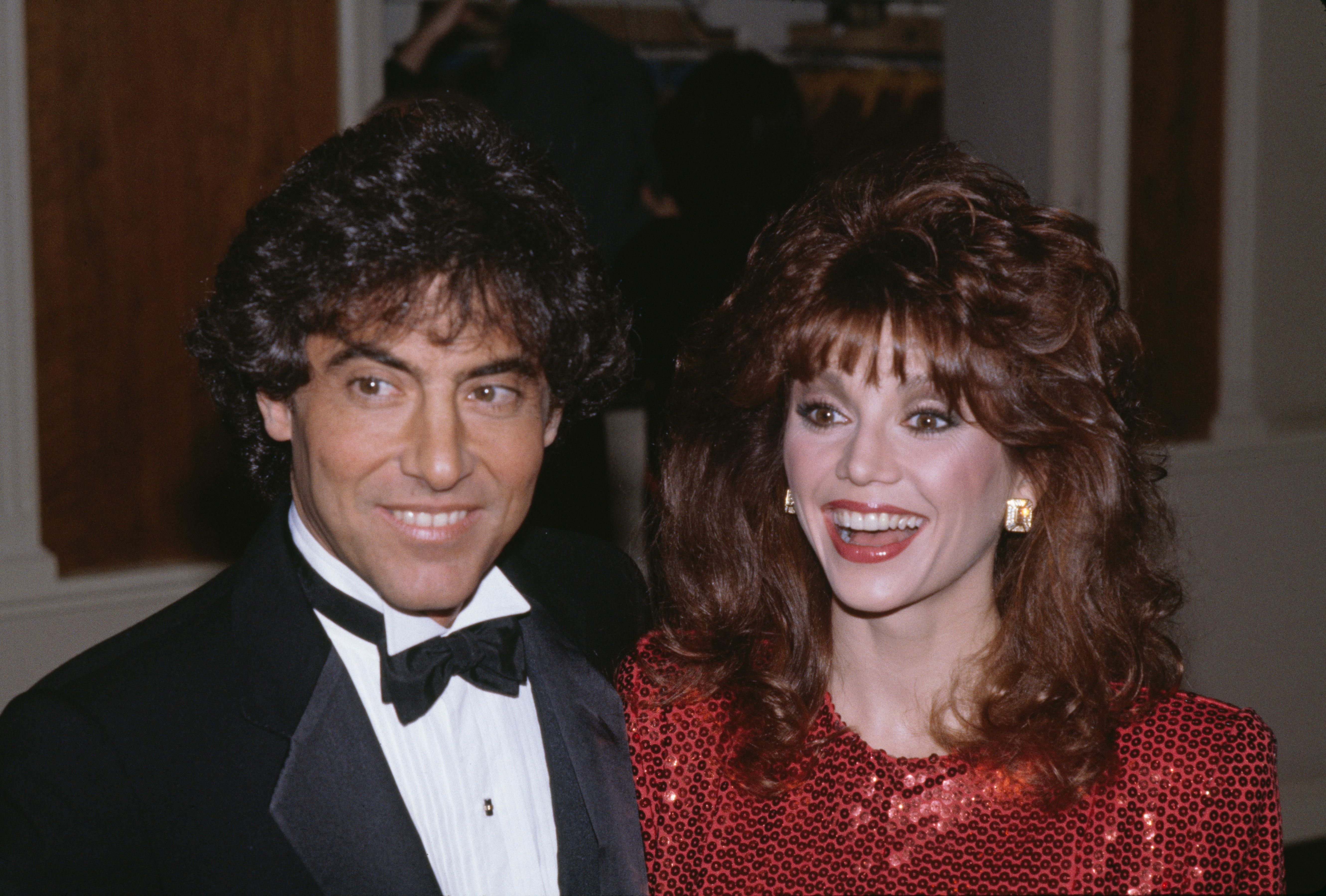 American plastic surgeon Dr Harry Glassman and his wife, American actress Victoria Principal attend the 40th Annual Golden Globe Awards, held at the Beverly Hilton Hotel in Beverly Hills, California, 1983. | Source: Getty Images
