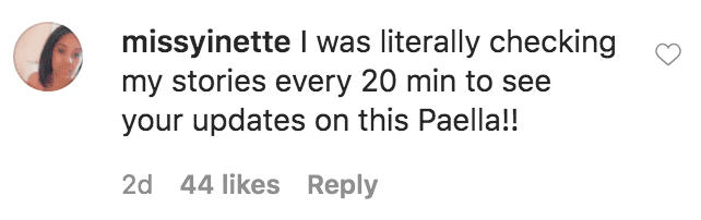 A fan commented on a video of Ayesha Curry cooking paella in pink silk pajamas | Source: Instagram.com/ayeshacurry