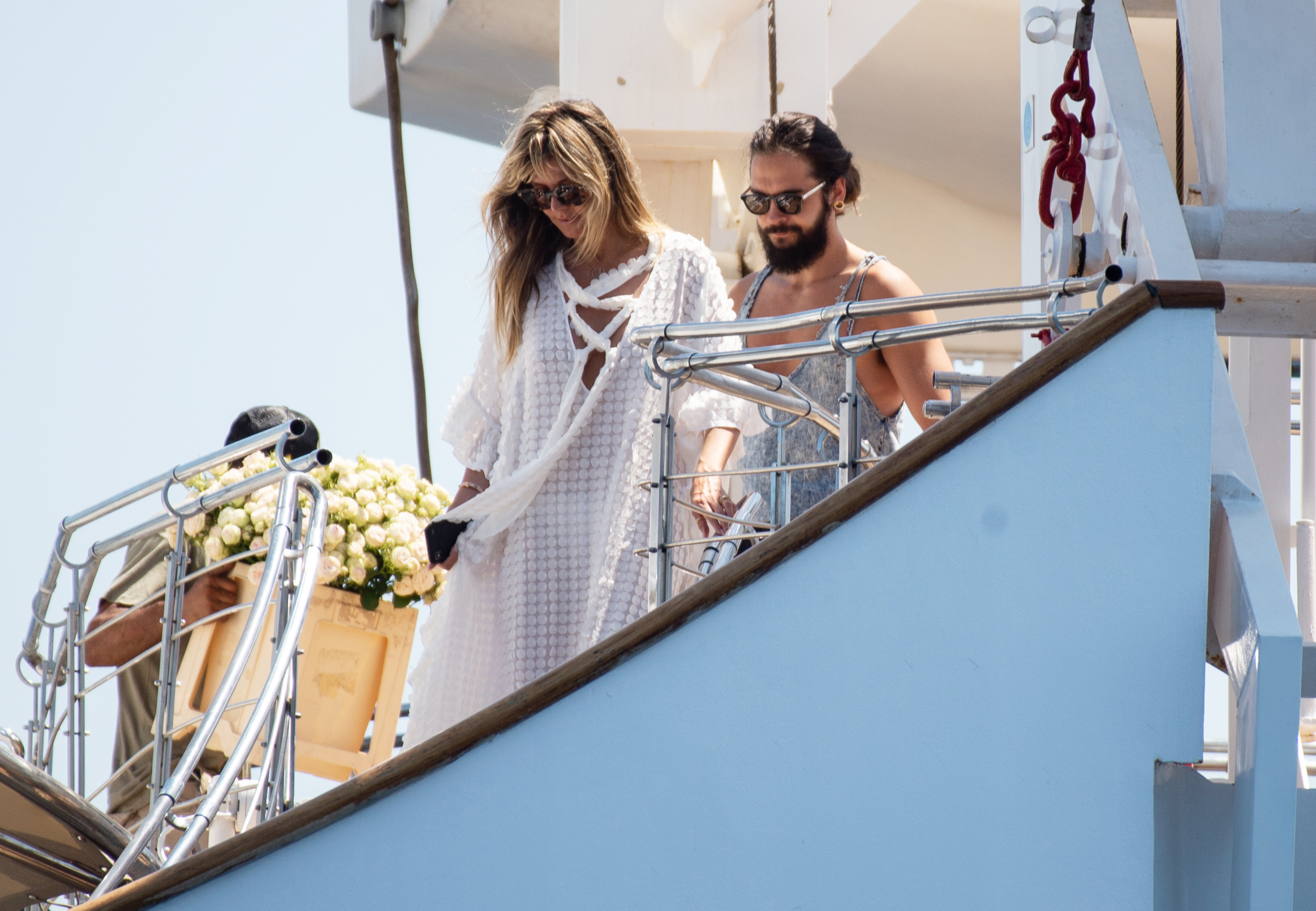 Heidi Klum and Tom Kaulitz on their wedding day in Capri, Italy on August 3, 2019 | Source: Getty Images