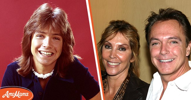 David Cassidy as Keith on "The Partridge Family" on May 22, 1972, and him with Sue Shifrin-Cassidy at "42nd Street" on Broadway on May 15, 2004, in New York City. | Source: ABC Photo Archives/Disney General Entertainment Content & Bruce Glikas/FilmMagic/Getty Images