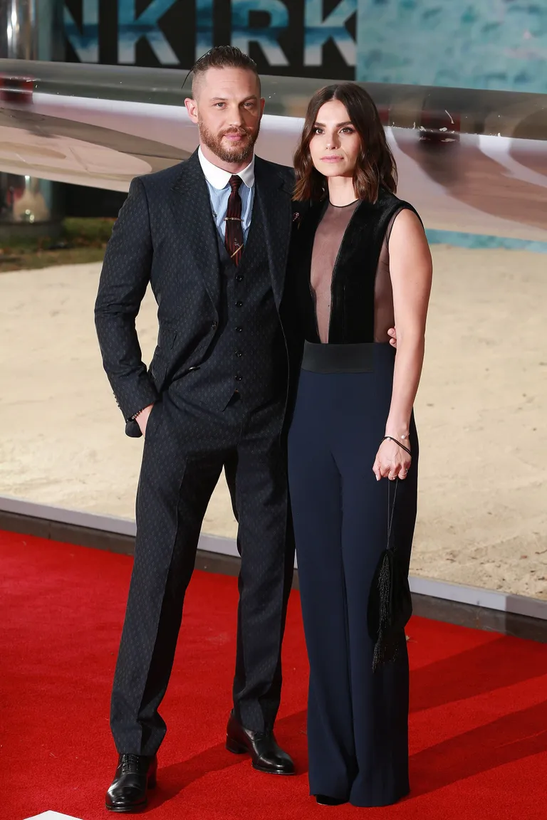 Tom Hardy and Charlotte Riley at the "Dunkirk" world premiere in 2017 in London, England | Source: Getty Images