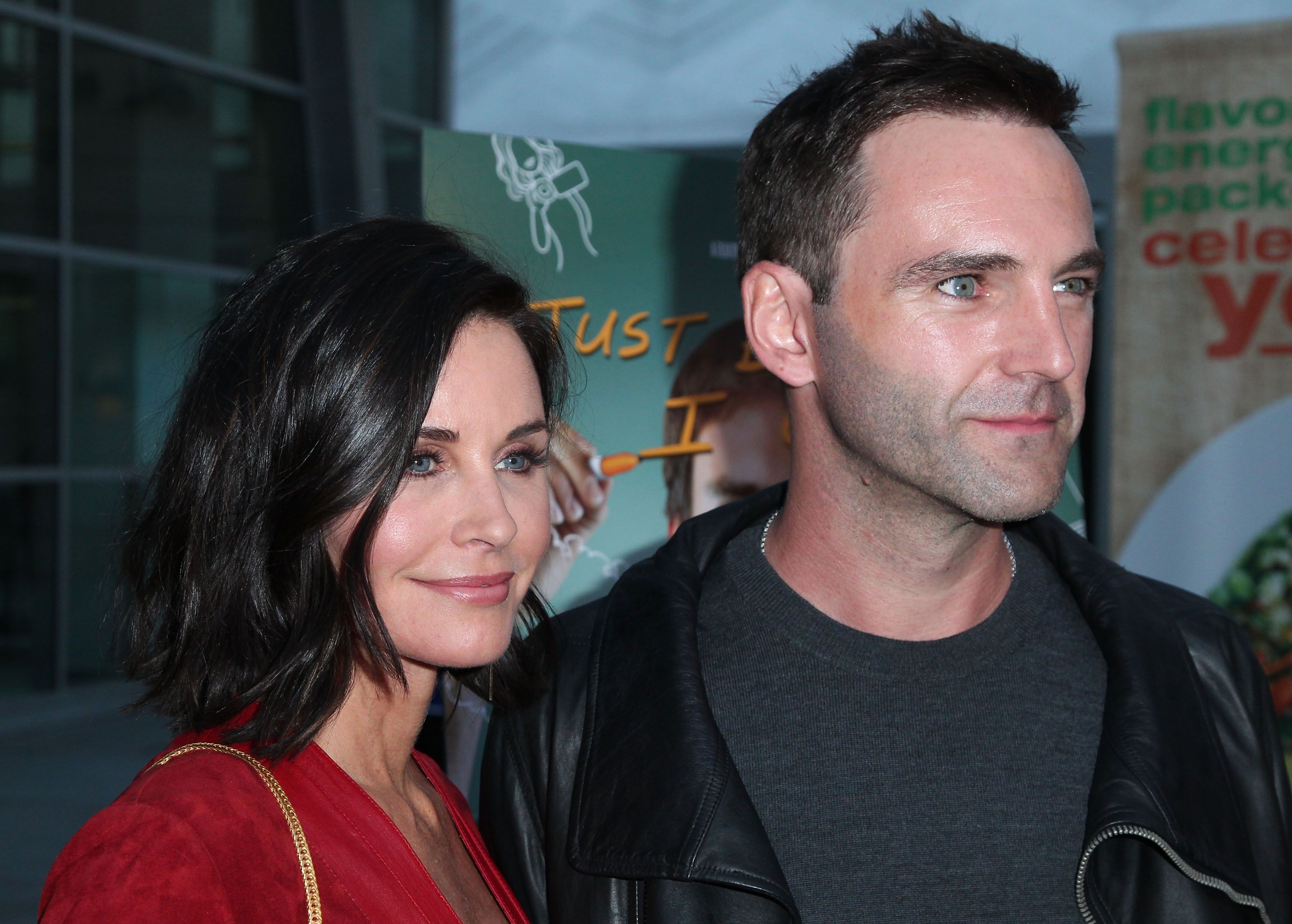 Courteney Cox and Johnny McDaid at the screening of  "Just Before I Go" in 2015 in Hollywood | Source: Getty Images