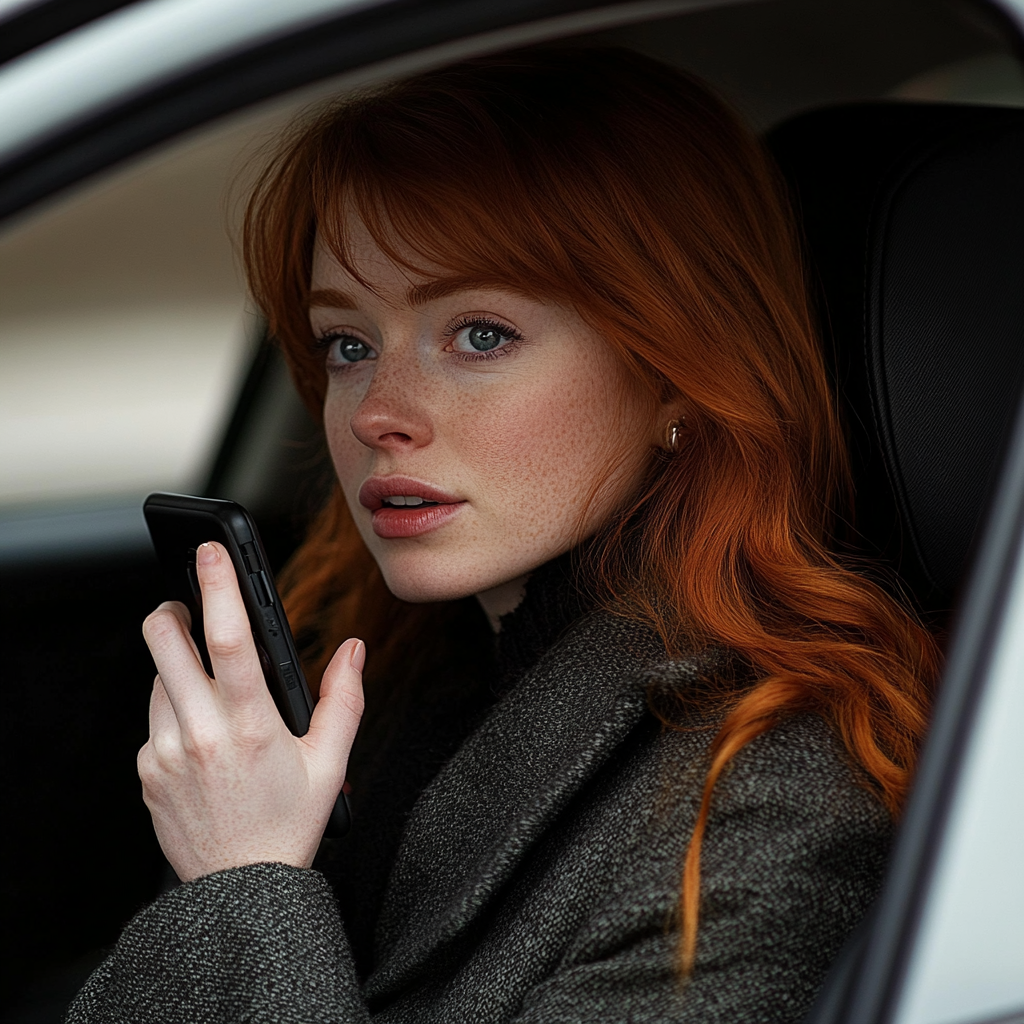 A woman talking on her phone | Source: Midjourney