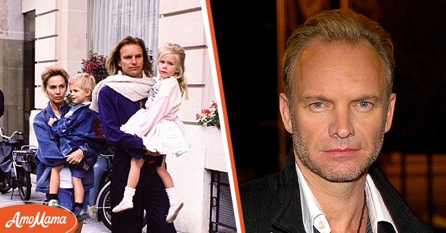 (L) Singer Sting with his wife, actress Trudie Styler and their children on June 5, 1988 in Paris, France. (R) Sting attends the Billboard Music Awards in 2003 | Photo: Getty Images