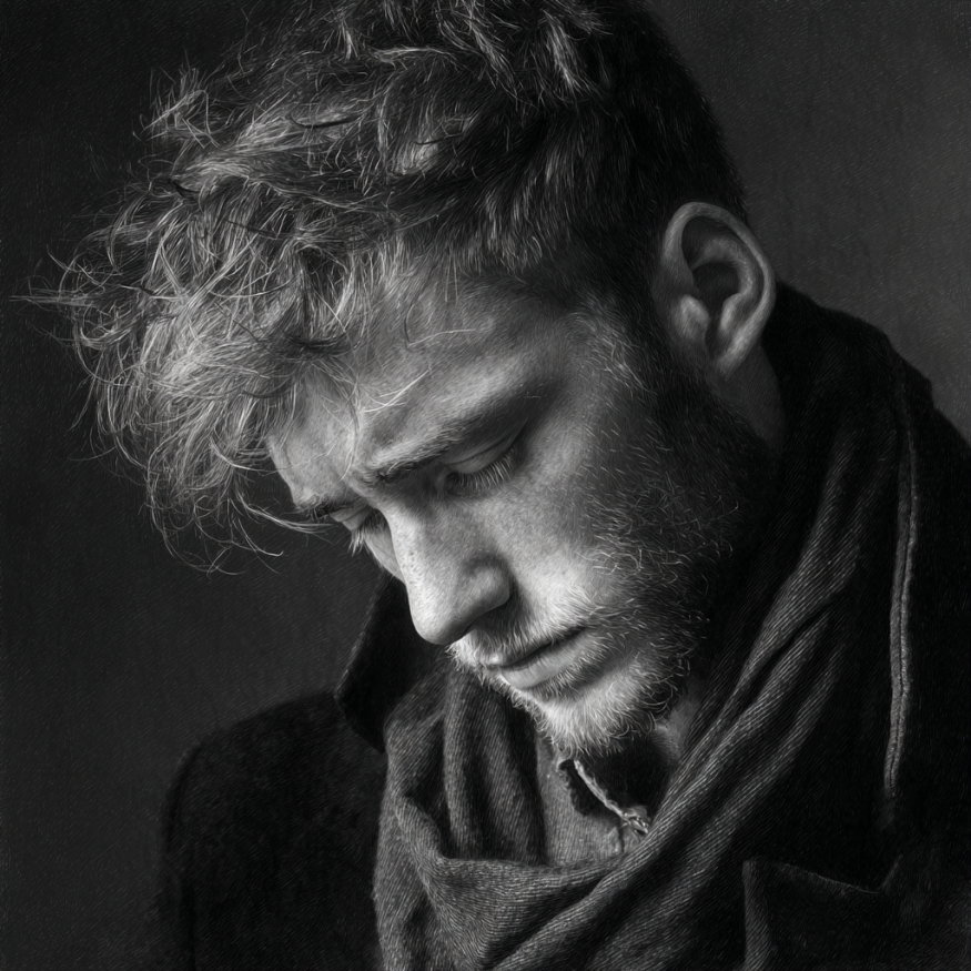 A tired-looking man | Source: Midjourney