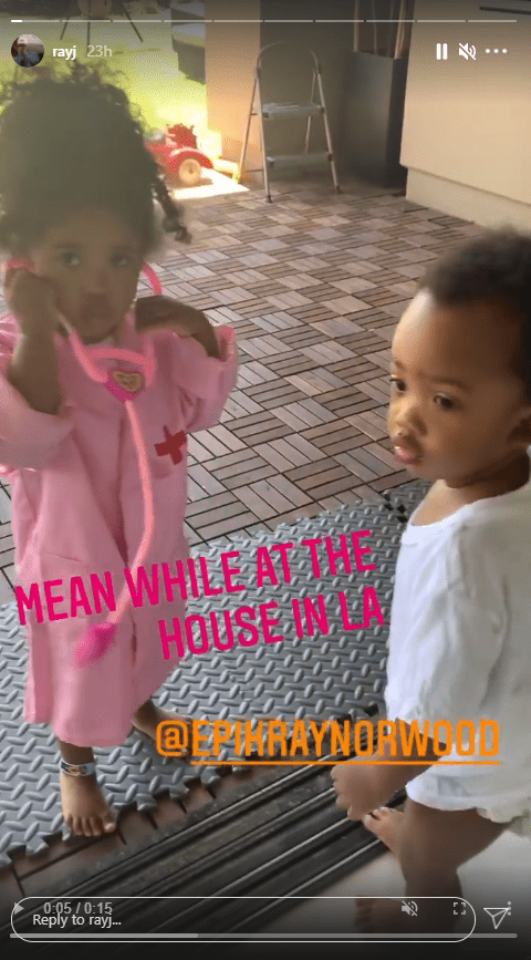 Ray J's daughter dressed in a doctor costume as she plays with her brother | Photo: Instagram.com/rayj
