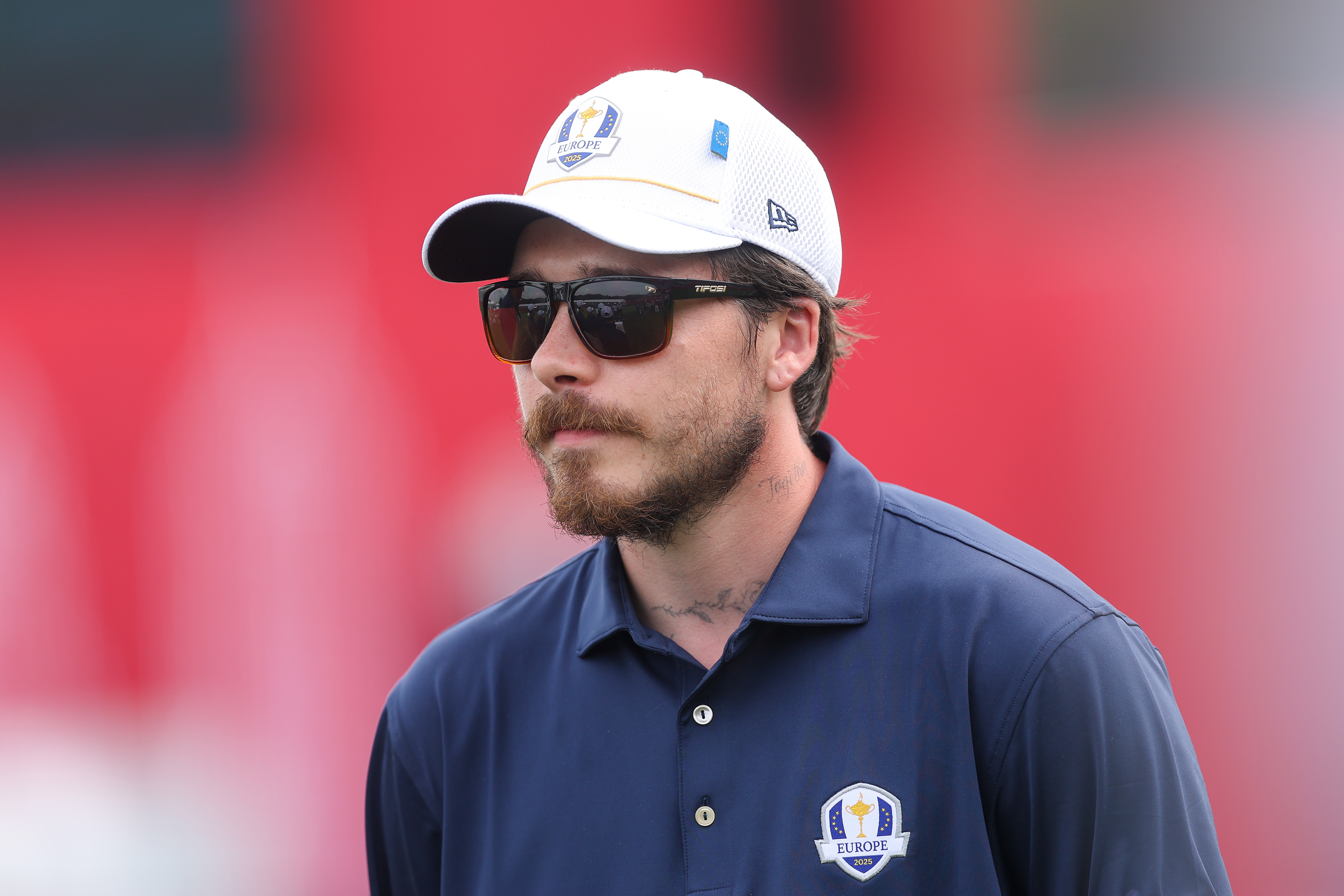 Brooklyn Peltz Beckham looks on during the All-Star Match prior to the Ryder Cup 2025 at Black Course at Bethpage State Park Golf Course on September 24 in Farmingdale, New York. | Source: Getty Images