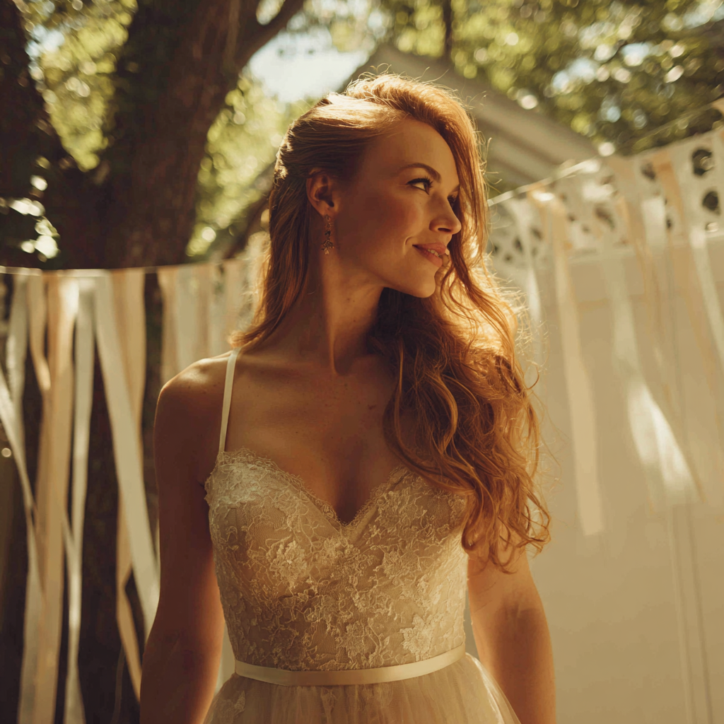 A smiling bride | Source: Midjourney