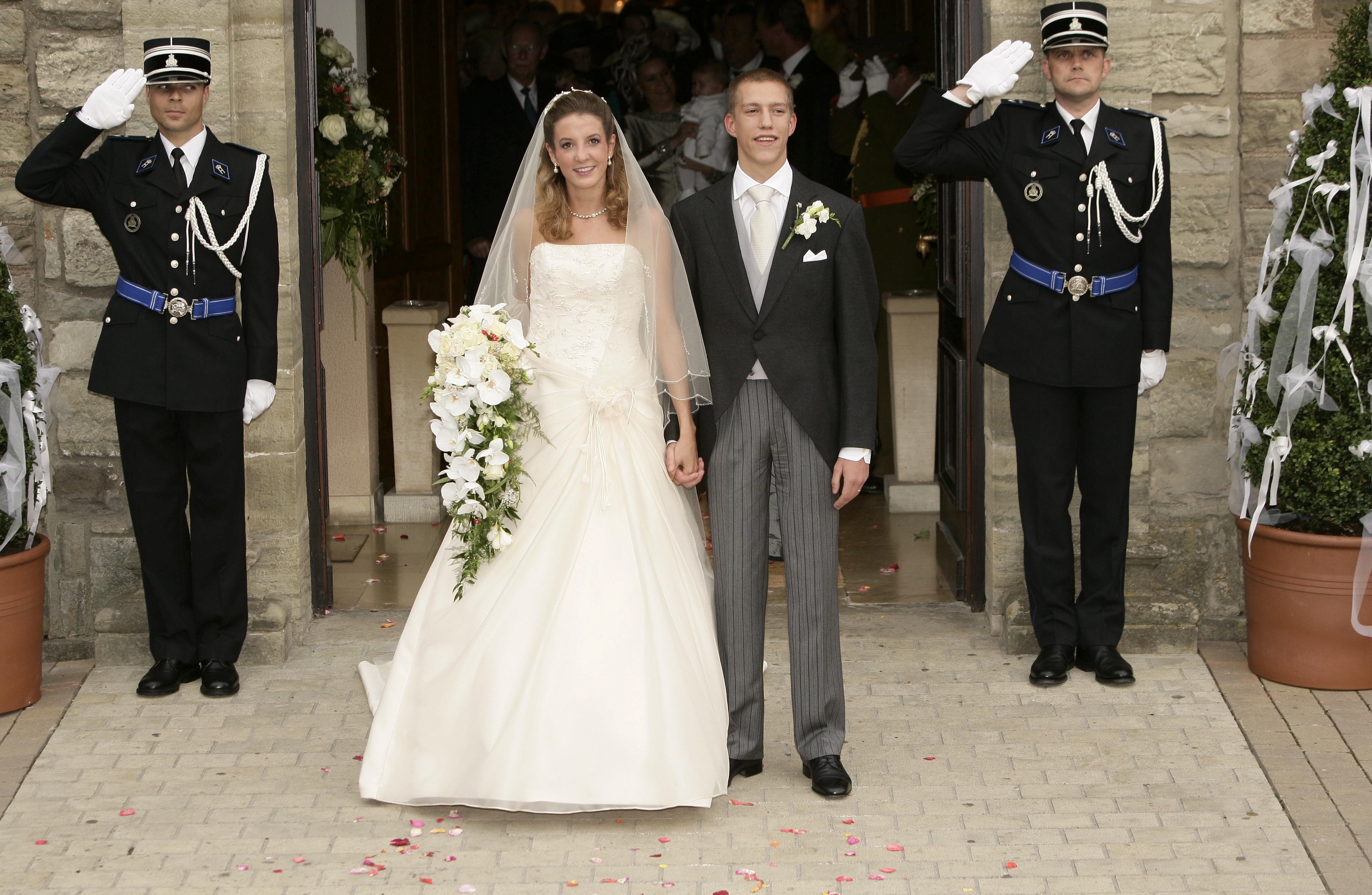 Tessy Antony y Louis de Luxemburgo el día de su boda en septiembre de 2006 en Luxemburgo. | Foto: Getty Images