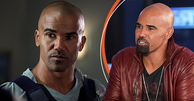 TV actor Shemar Moore on an episode of ABC Studio's "Criminal Minds." [Left] | Actor Shemar Moore visits "Extra" at Burbank Studios on October 02, 2019. [RIght] | Photo: Getty Images