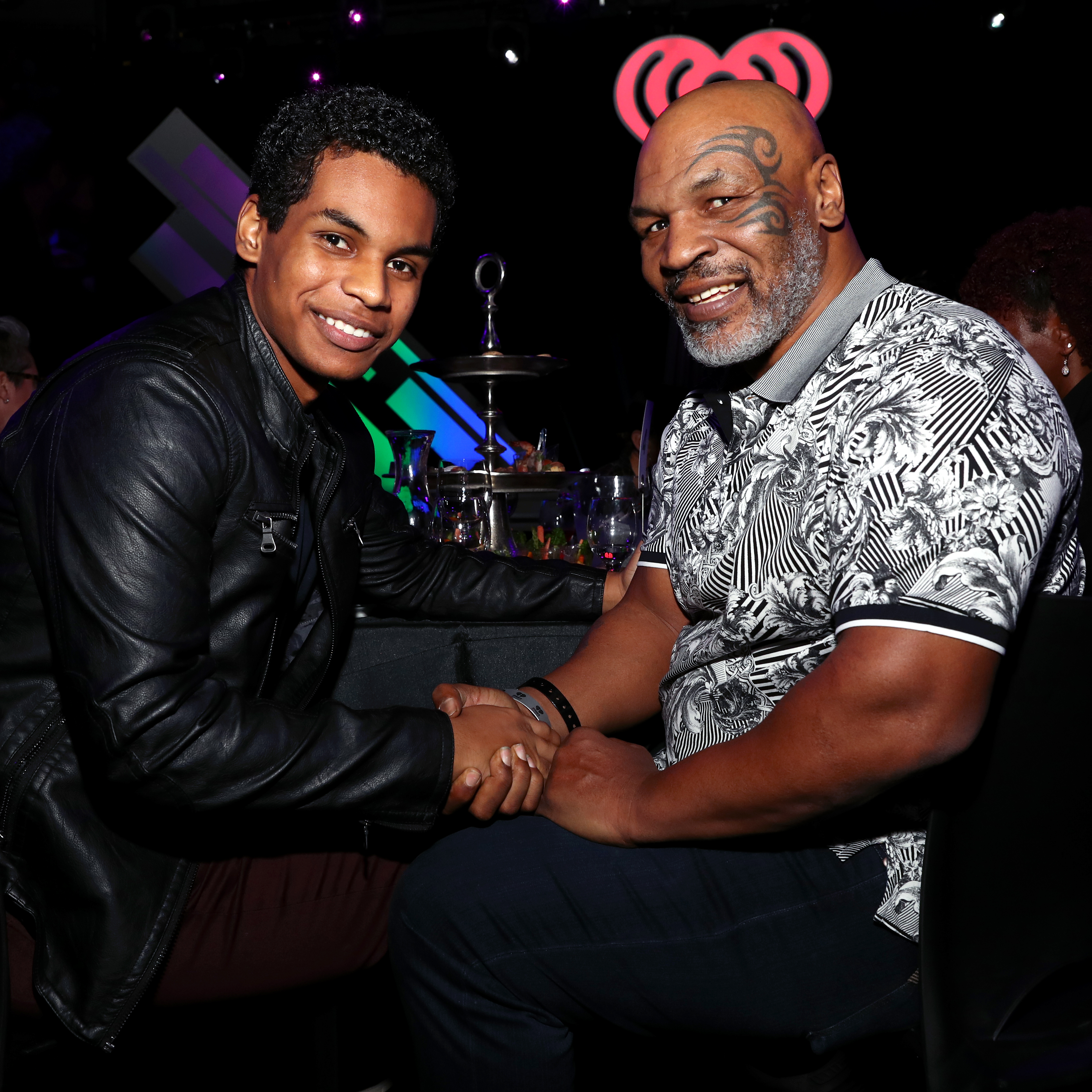 Miguel Leon Tyson and Mike Tyson at the 2019 iHeartRadio Podcast Awards at the iHeartRadio Theater LA on January 18, 2019, in Burbank, California. | Source: Getty Images