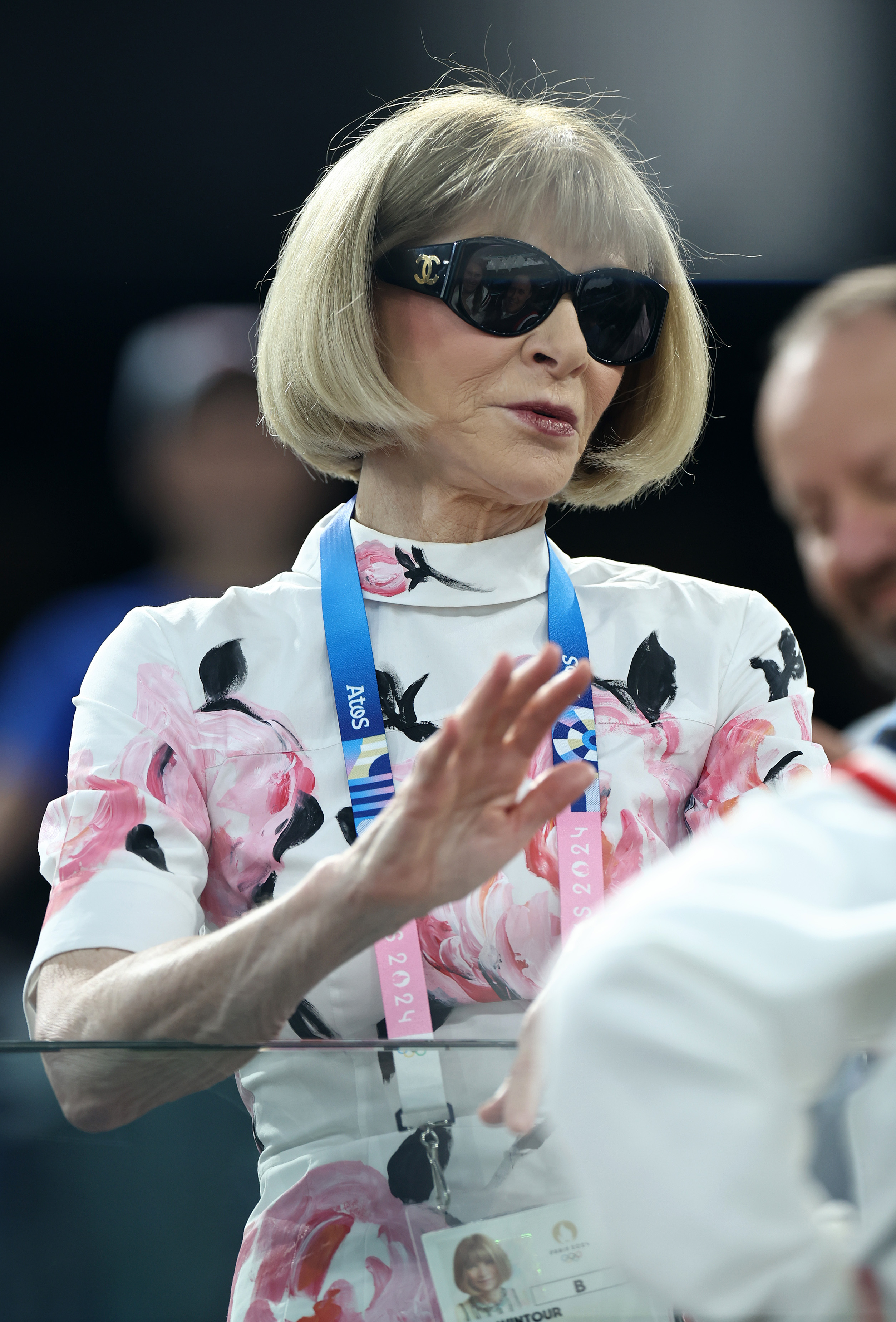 Anna Wintour attends the Artistic Gymnastics Women's Qualification on day two of the Olympic Games on July 28, 2024 | Source: Getty Images