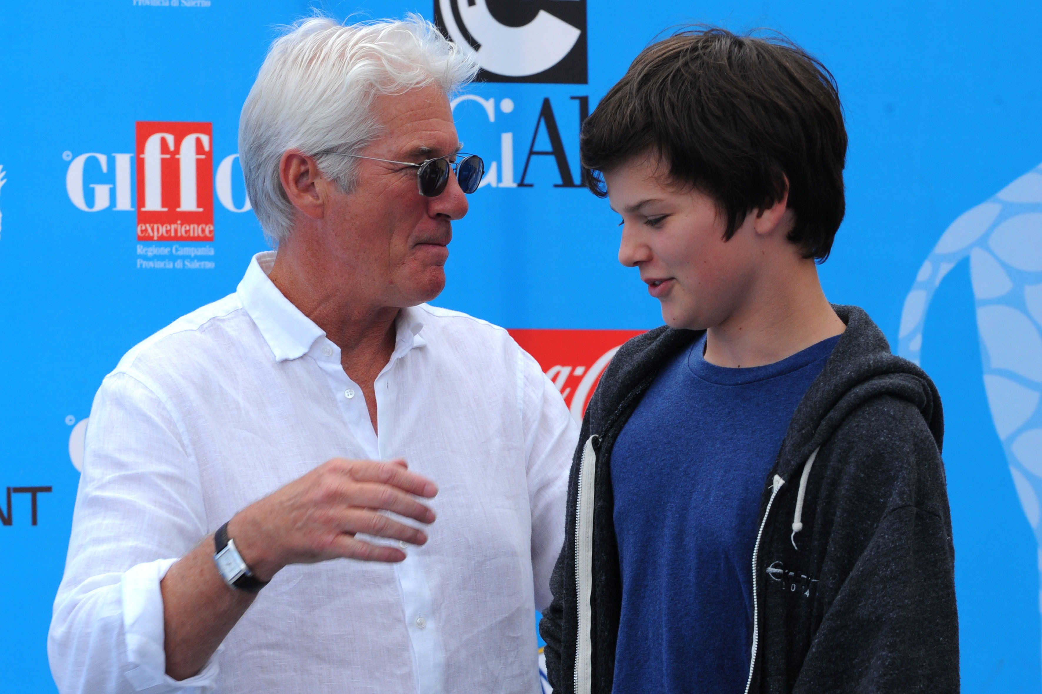 Richard Gere and Homer James Jigme Gere at the 44th edition of the Giffoni Film Festival in Giffoni Valle Piana, Italy on July 22, 2014. | Source: Getty Images