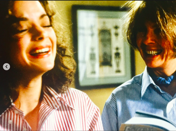 Kimberly Williams-Paisley and Diane Keaton laughing together, posted on October 11, 2025. | Source: Instagram/kimberlywilliamspaisley