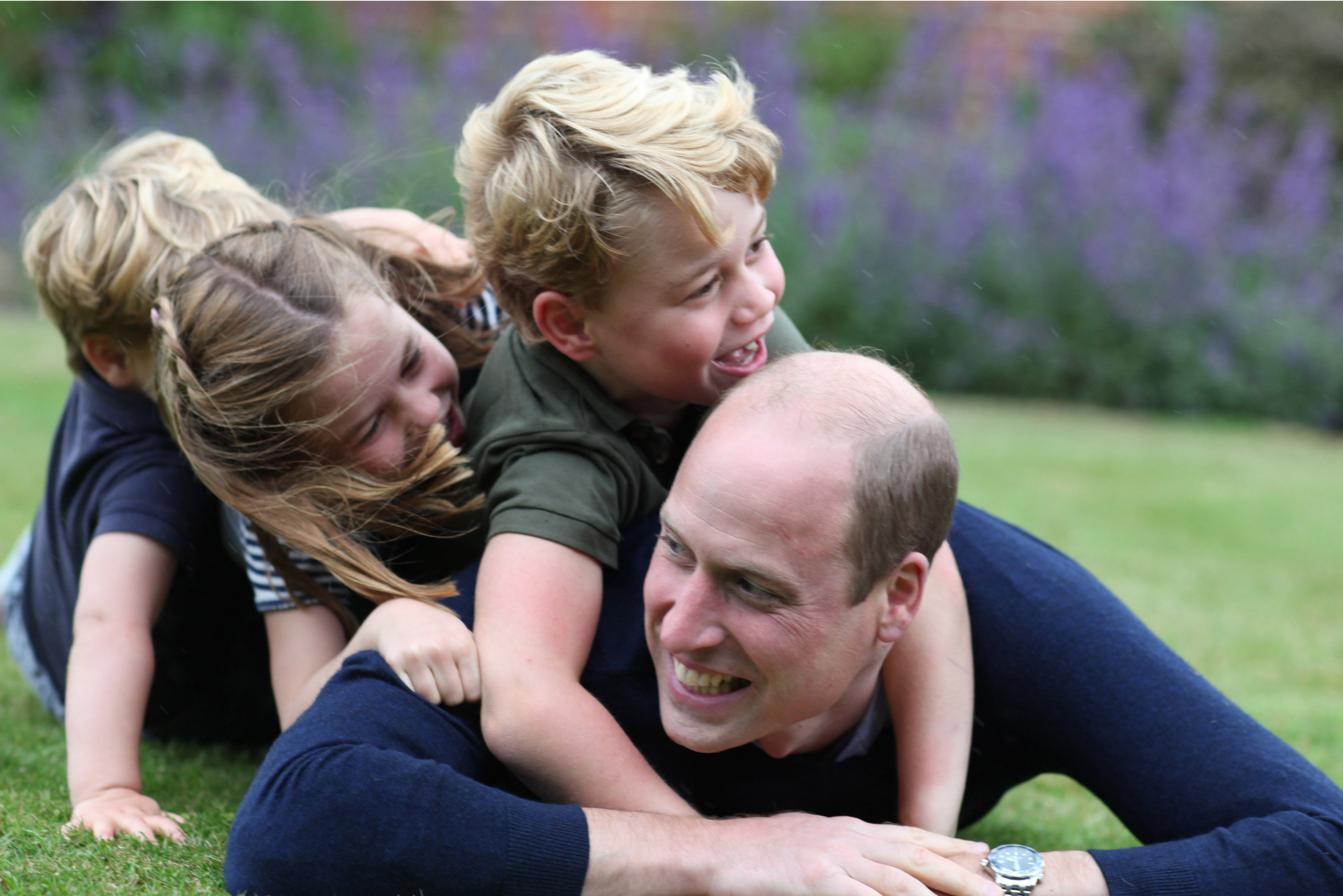 Prince William, Prince George, Princess Charlotte, and Prince Louis in Norfolk, England, on June 21, 2020 | Source: Getty Images