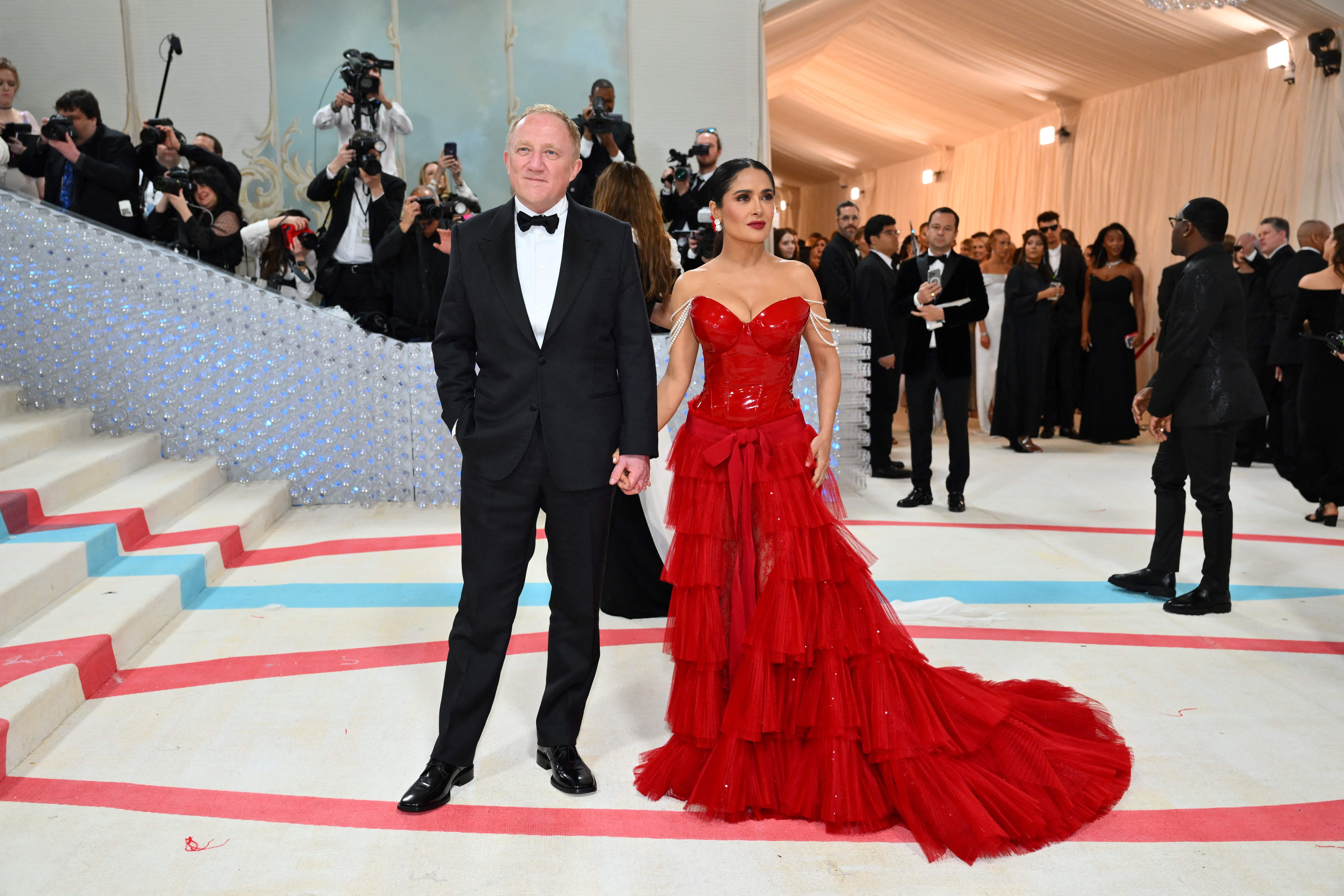 Francois-Henri Pinault and Salma Hayek at the 2023 Met Gala in New York | Source: Getty Images