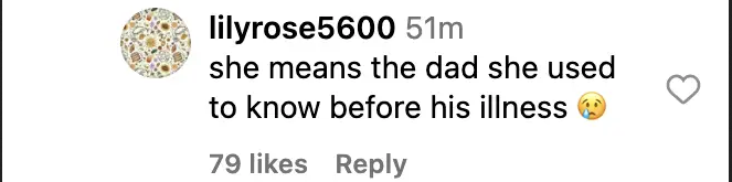 A fan's comment dated November 20, 2023 | Source: Instagram.com/rumerwillis/
