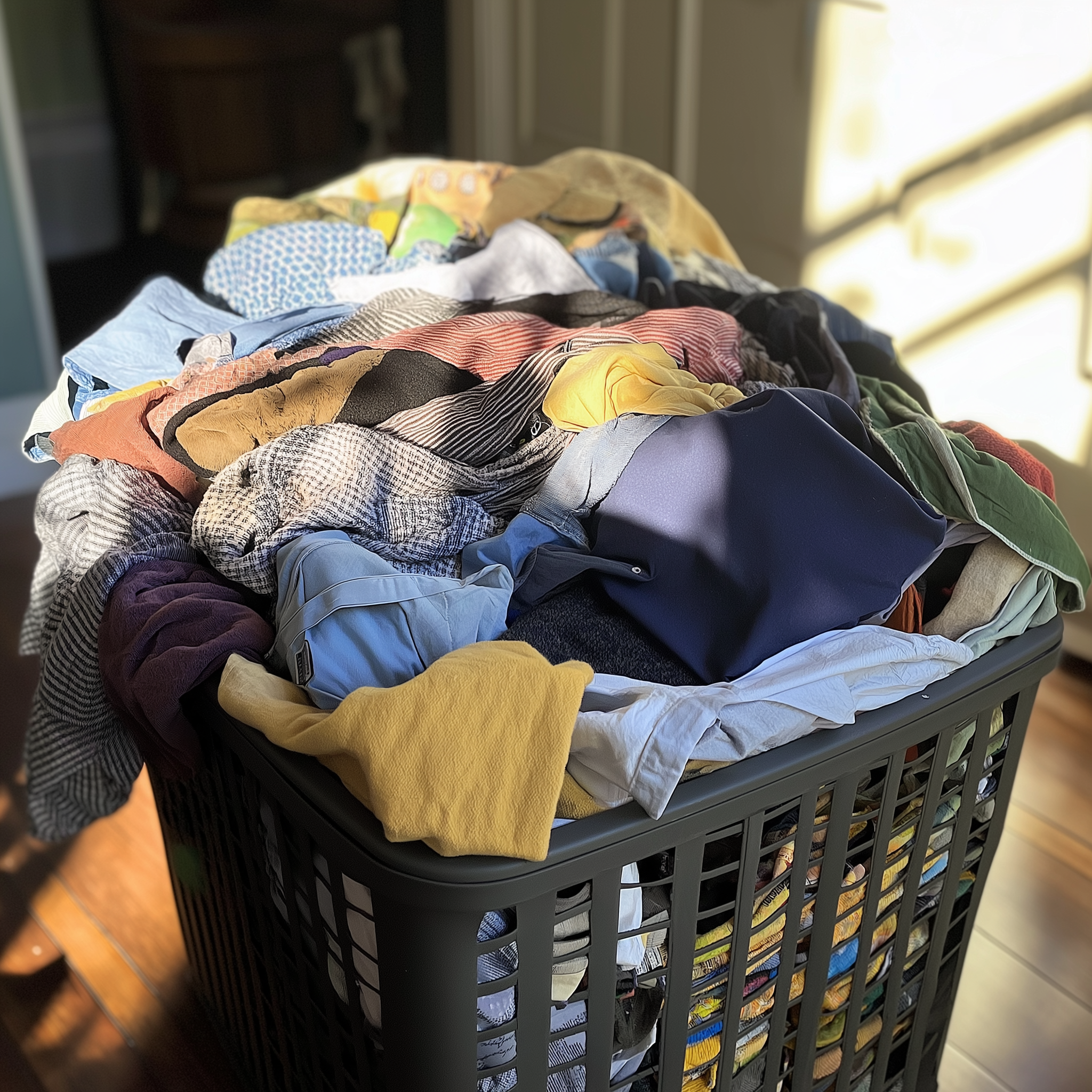 A basket of laundry | Source: Midjourney