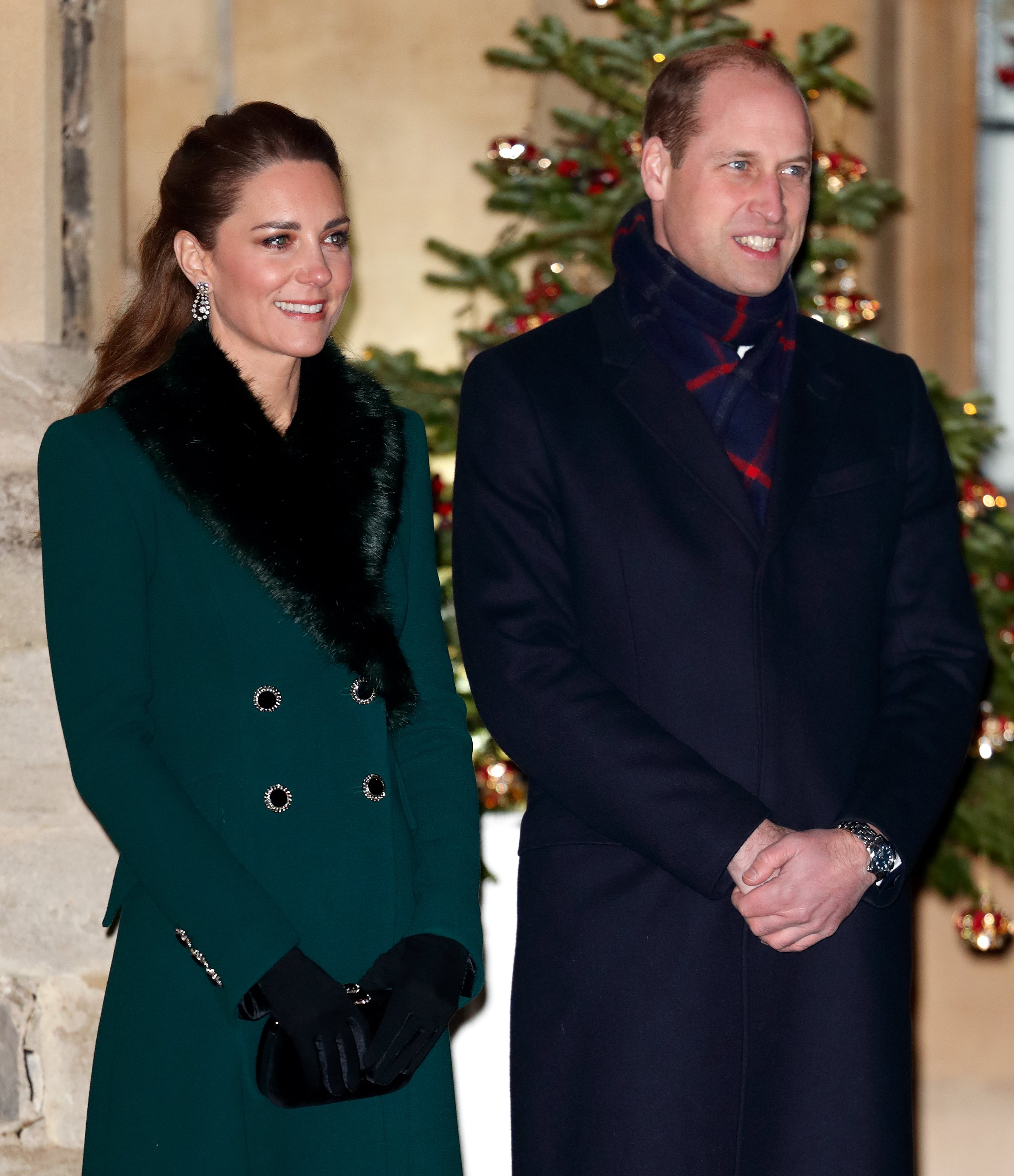 The Duke and Duchess of Cambridge preparing to thank essential workers at an event at Windsor Castle, December, 2020. | Photo: Getty Images.