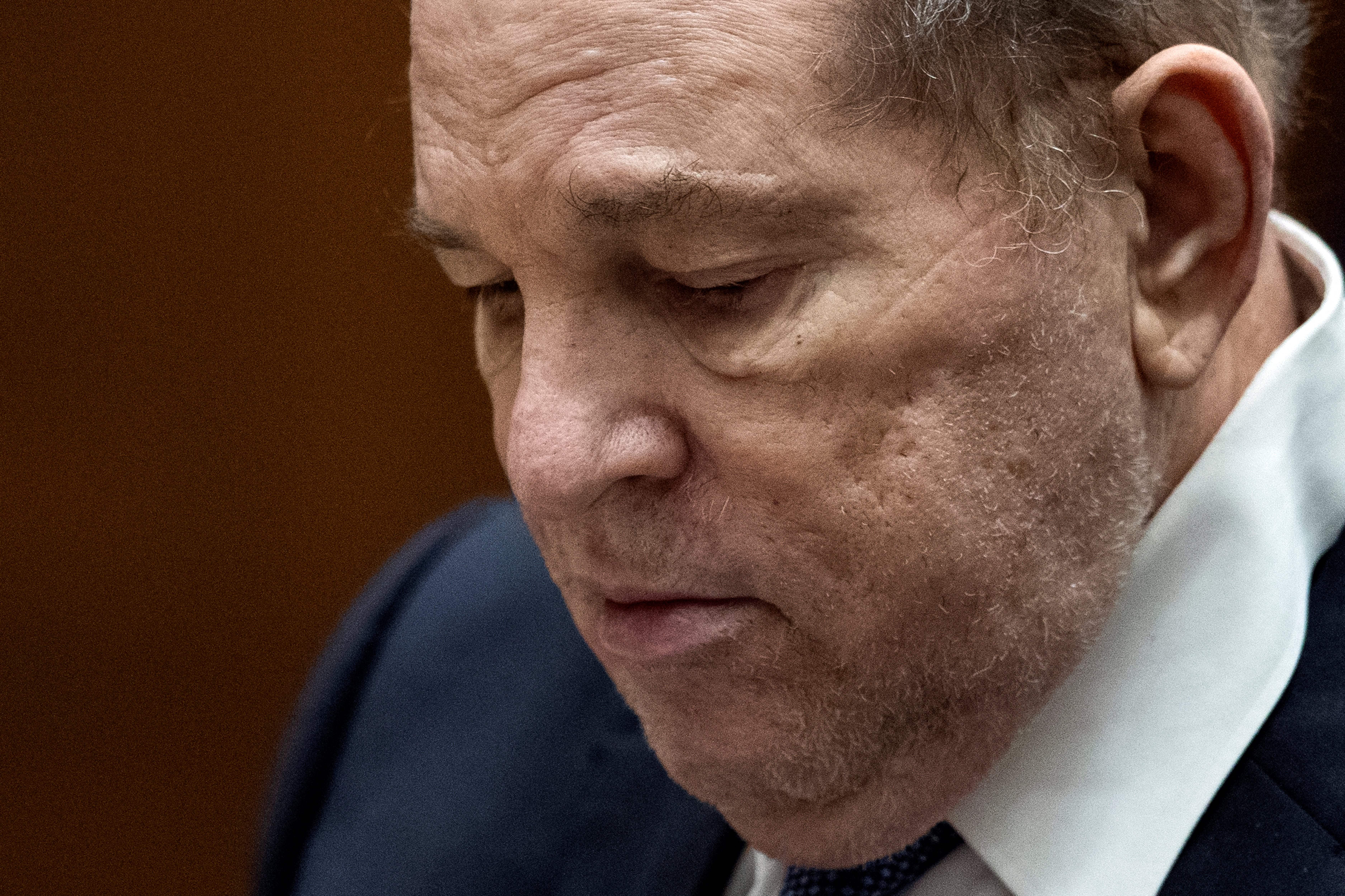 Harvey Weinstein pictured in court at the Clara Shortridge Foltz Criminal Justice Center on October 4, 2022, in Los Angeles, California. | Source: Getty Images