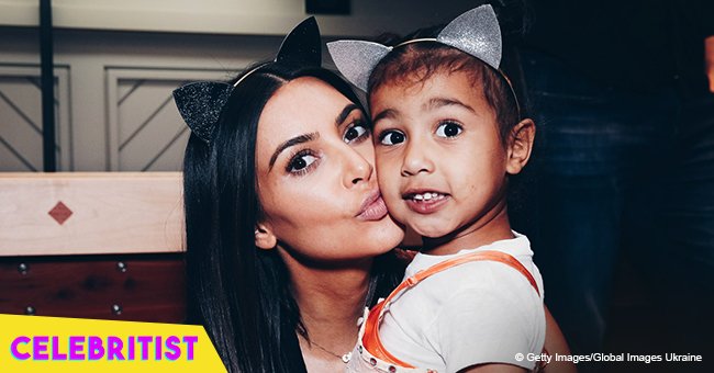 Kim Kardashian's daughter North does her own makeup following straightened hair controversy