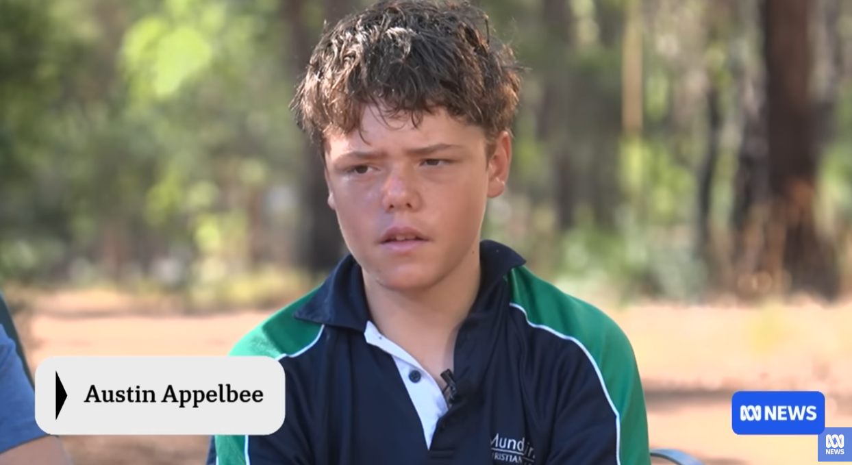 Austin Applebee speaks to ABC News (Australia) on 3 February 2026. | Source: YouTube/ABC News (Australia)