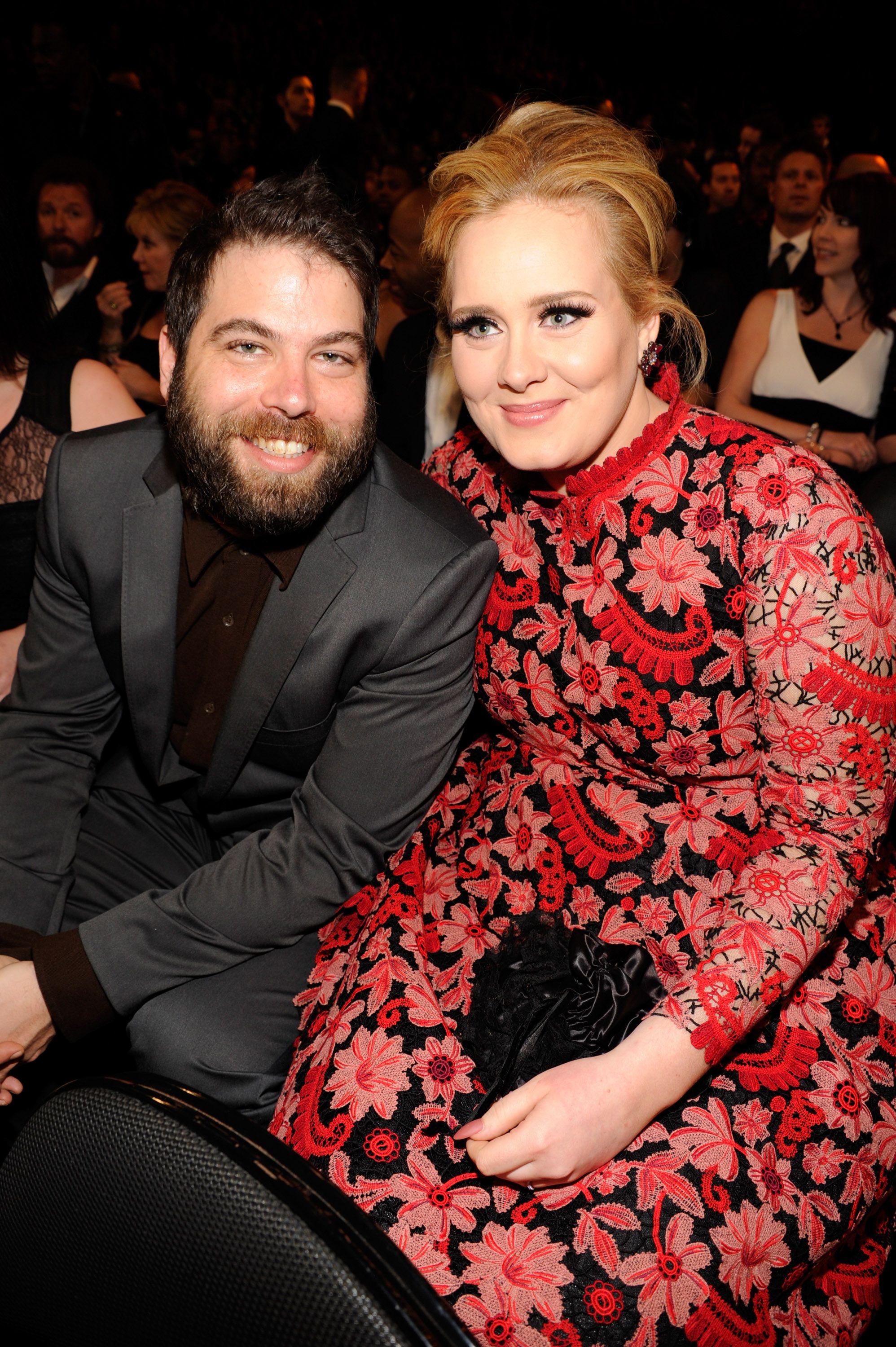 Adele (R) and Simon Konecki attend the 55th Annual GRAMMY Awards at STAPLES Center on February 10, 2013 in Los Angeles, California. | Source: Getty Images