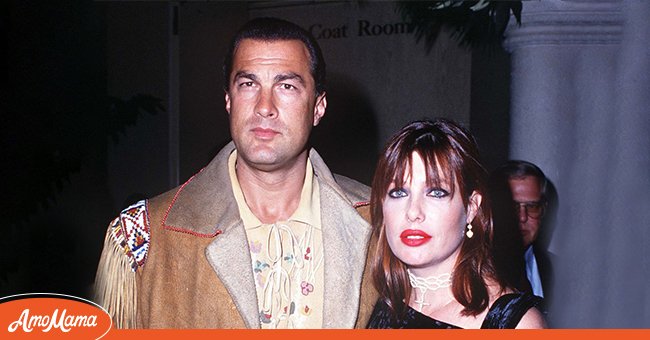 Steven Seagal with his wife, model, and actress Kelly LeBrock, circa 1992 | Photo: Kypros/Getty Images