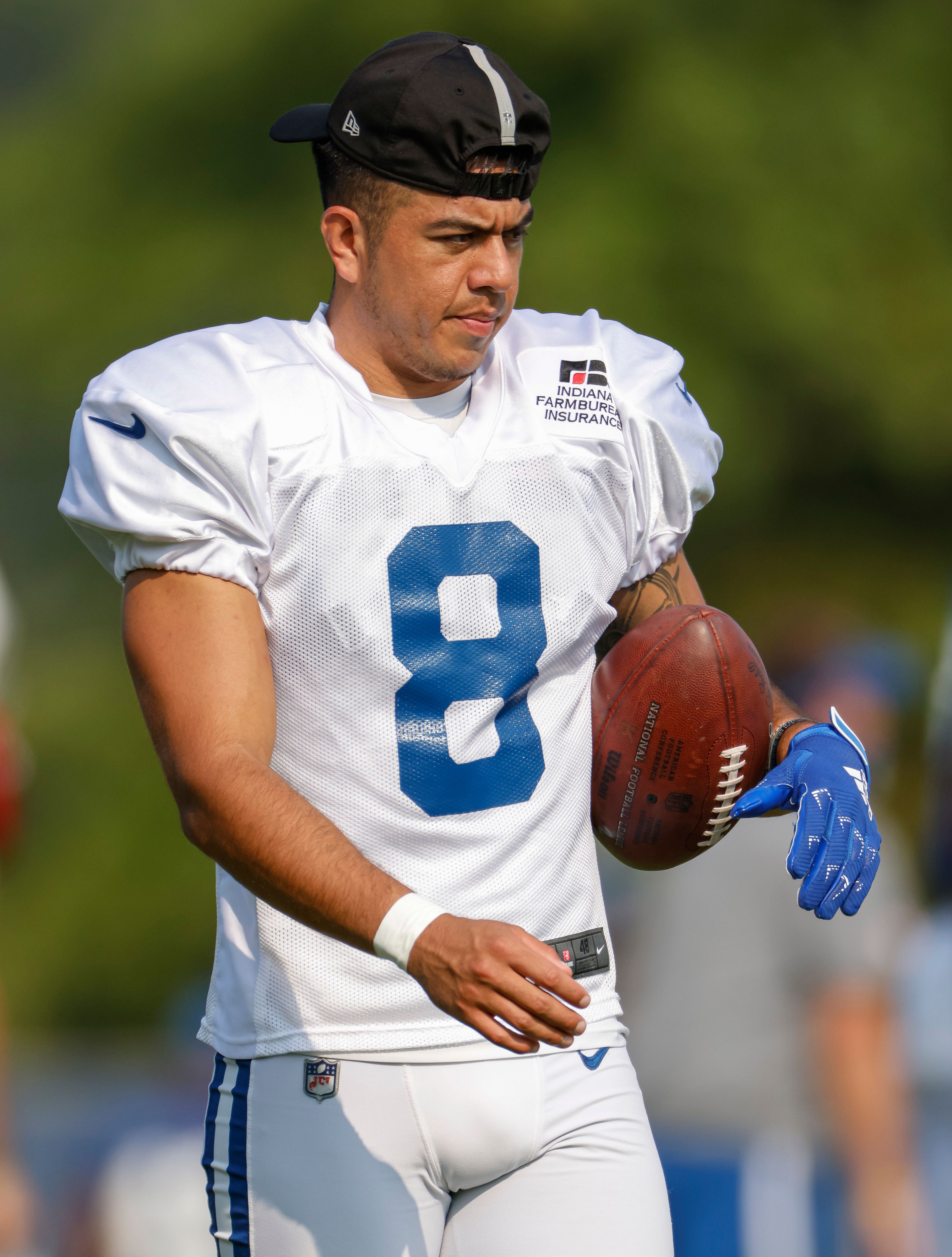 Rigoberto Sanchez of the Indianapolis Colts at training camp at Indiana Farm Bureau Football Center on August 26, 2020 | Photo: Getty Images