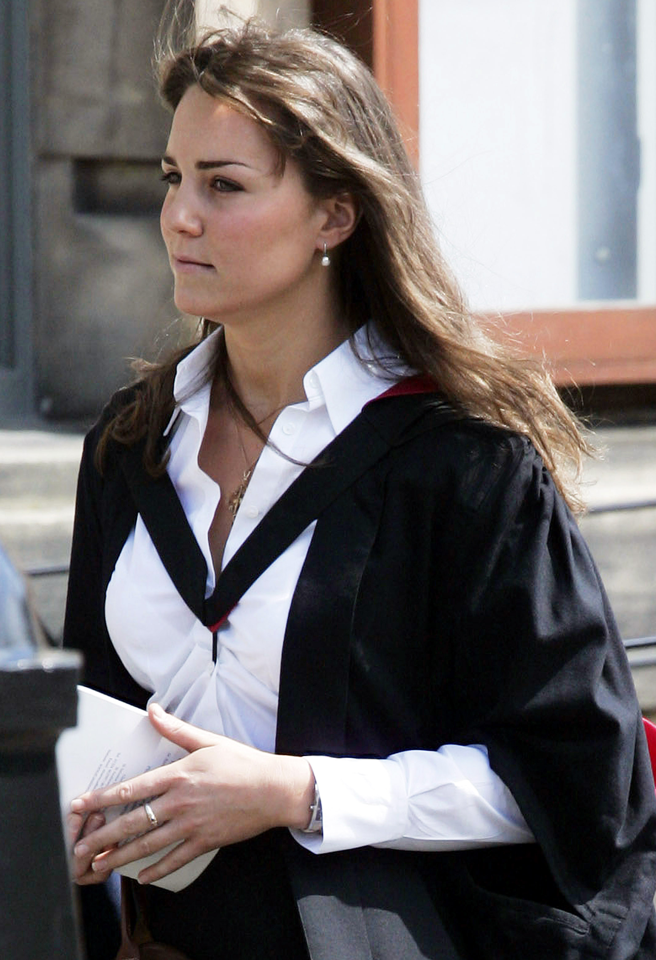 Princess Catherine arriving at a graduation ceremony at St Andrews University in St Andrew's, Scotland on June 15, 2005 | Source: Getty Images