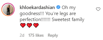 Khloé Kardashian commenting on one of Ciaras' Instagram posts. | Source: Instagram/ciara