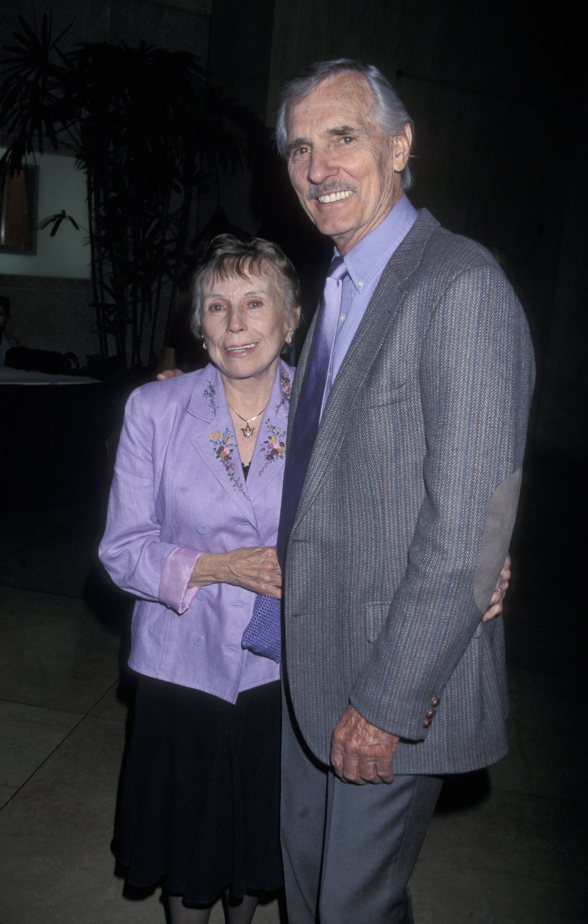 Dennis Weaver and Gerry Stowell during 38th Annual Publicists Guild of America Awards at Beverly Hilton Hotel in Beverly Hills, California. / Source: Getty Images
