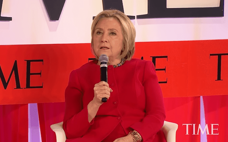 Hillary Clinton speaking at the Time 100 Summit.| Photo: YouTube/ Time.