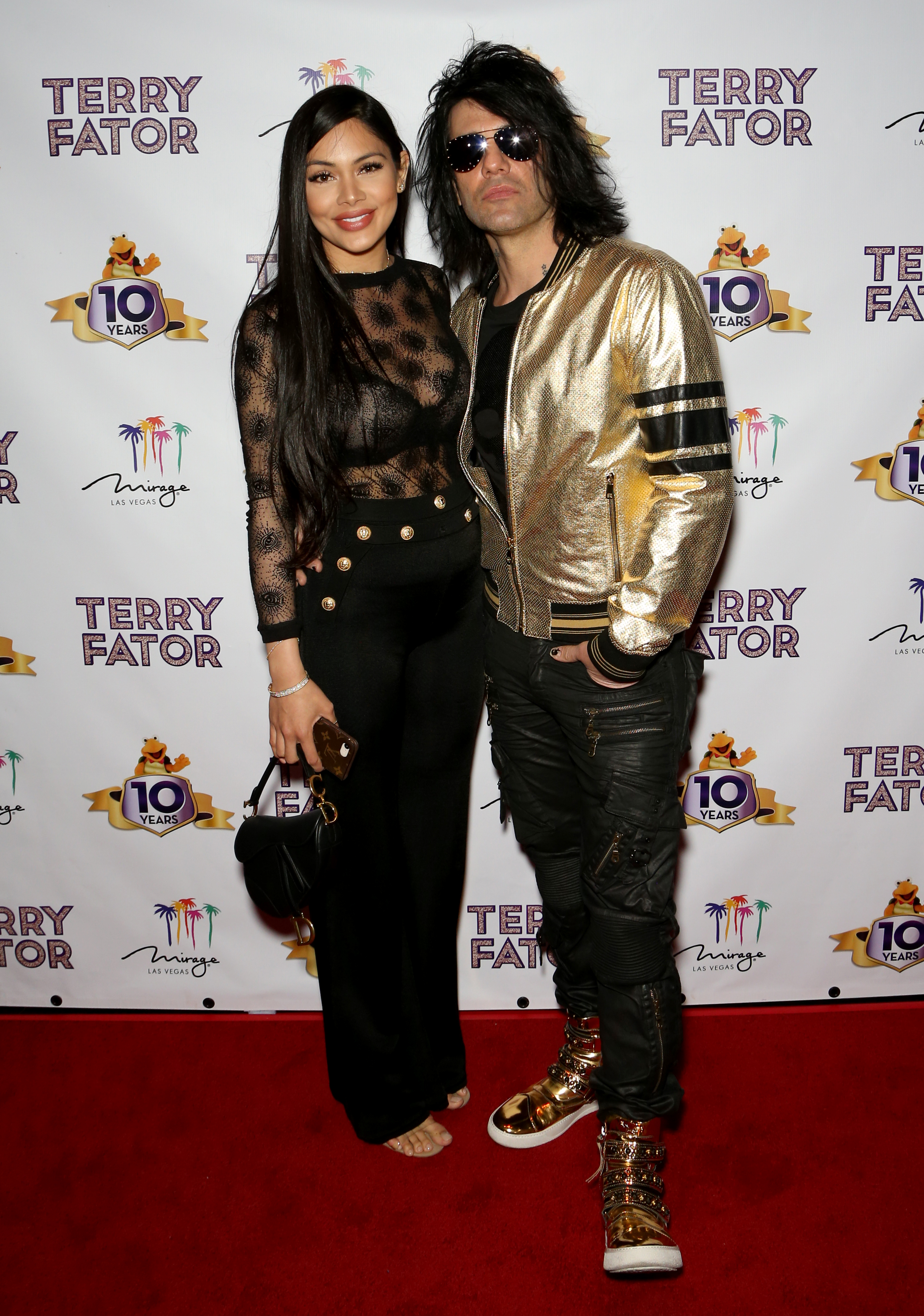 Illusionist Criss Angel and his wife Shaunyl Benson at The Mirage Hotel & Casino on March 15, 2019, in Las Vegas, Nevada. | Source: Getty Images