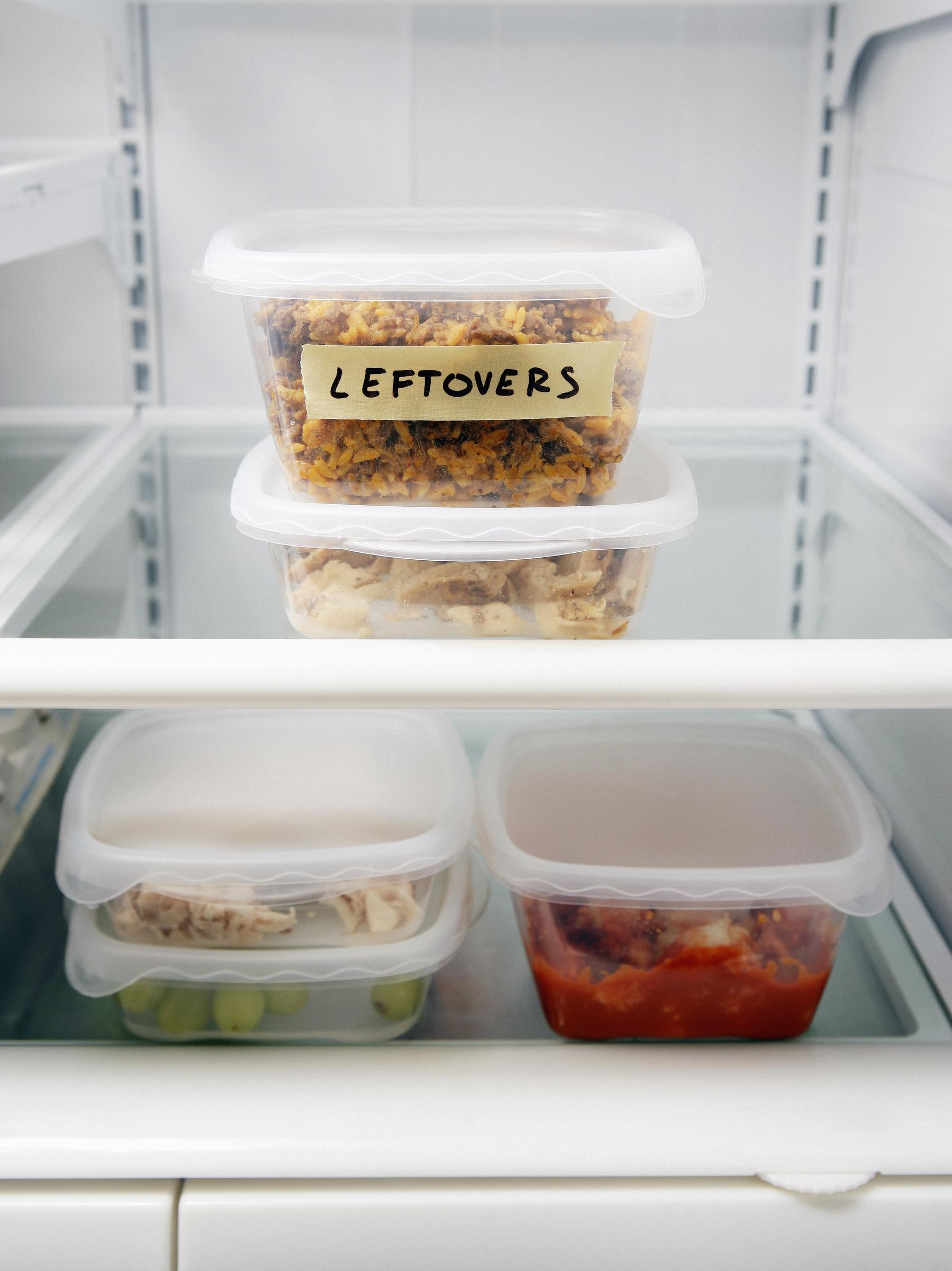 Leftovers in a refrigerator | Source: Getty Images