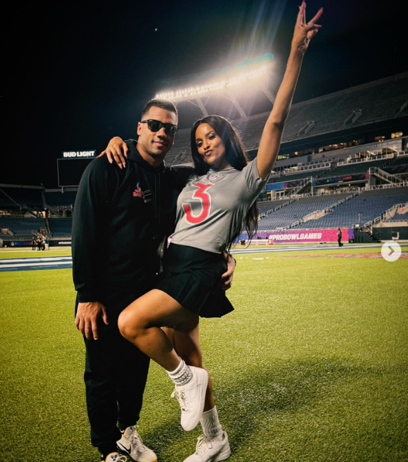 Ciara and Russell Wilson on a football field on February 6, 2025 | Source: Instagram/ciara