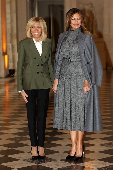  Lady Brigitte Macron and American First Lady Melania Trump 11 at Chateau de Versailles on November 11, 2018 | Photo: Getty Images