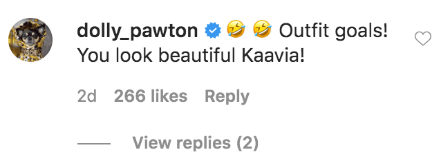 A fan commented on a photo of Kaavia James Wade wearing a white kaftan | Source Instagram.com/kaaviajames