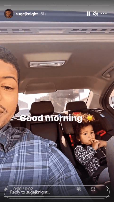 Jacob Knight takes a car selfie with his cute daughter Sunset. | Photo: Instagram/Sugejknight