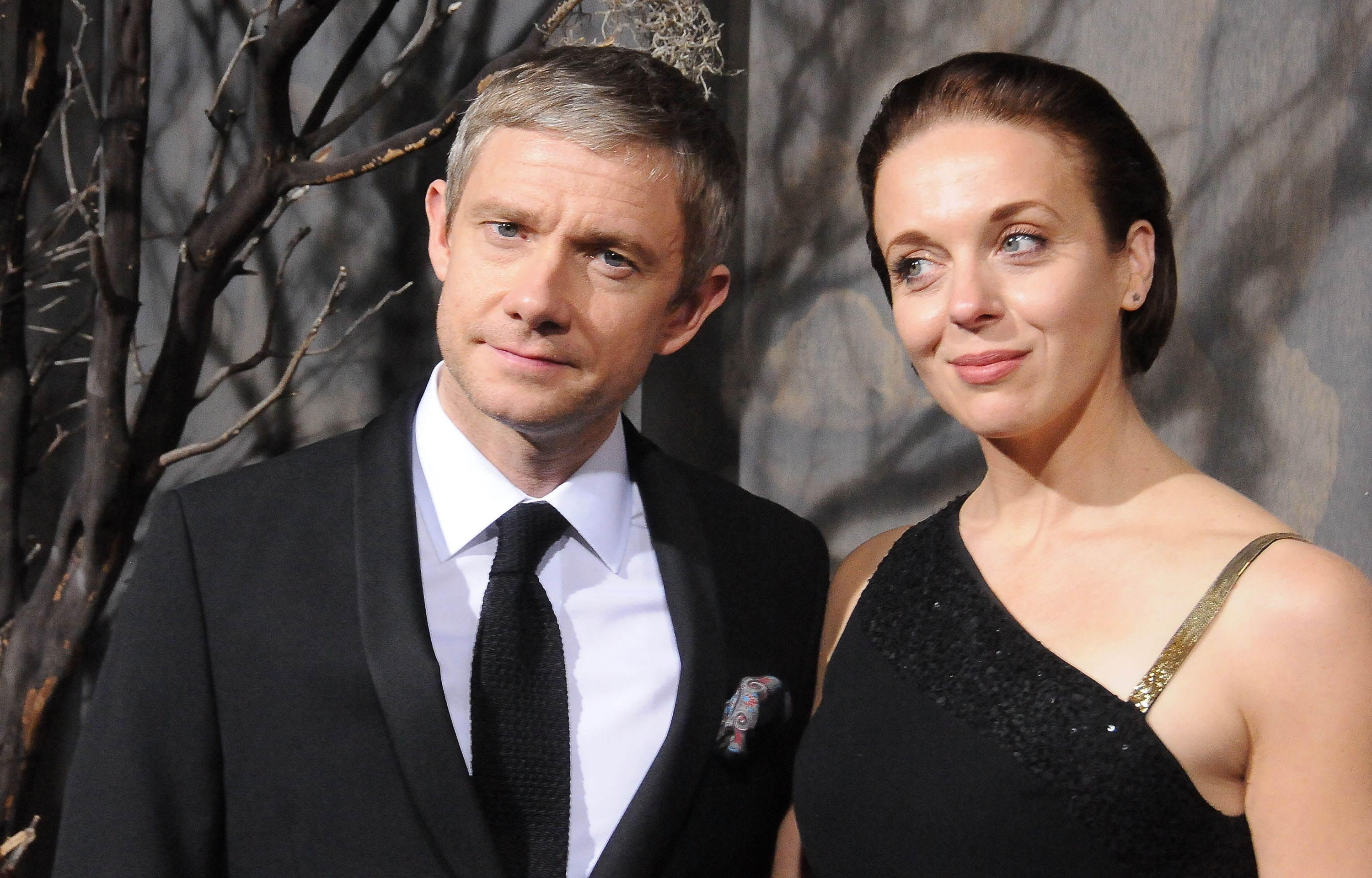 Martin Freeman and Amanda Abbington pose at the premiere of 'The Hobbit: The Desolation Of Smaug' at TCL Chinese Theatre on December 2, 2013, in Hollywood, California | Source: Getty Images