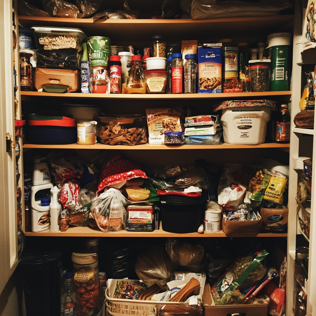 A pantry in disarray | Source: Midjourney