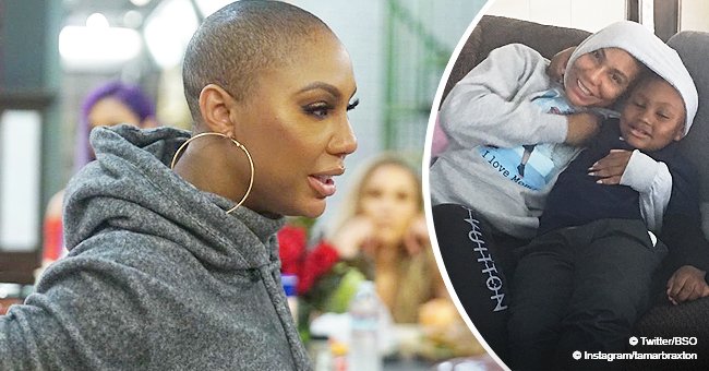 Tamar Braxton burst into tears when 'CBB' co-star talks about her son but refuses to go home to him