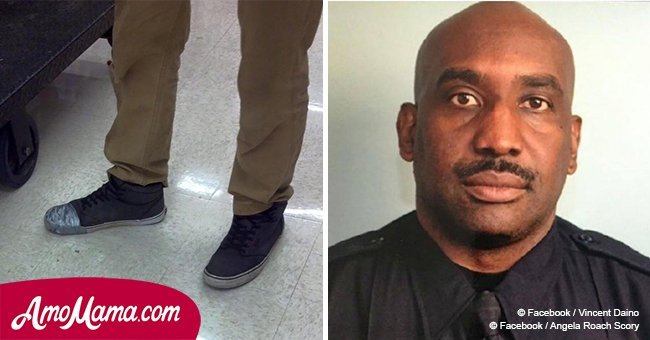 Cop sees teen with duct tape on shoes, thinks it's a fashion trend. But actually he has no money