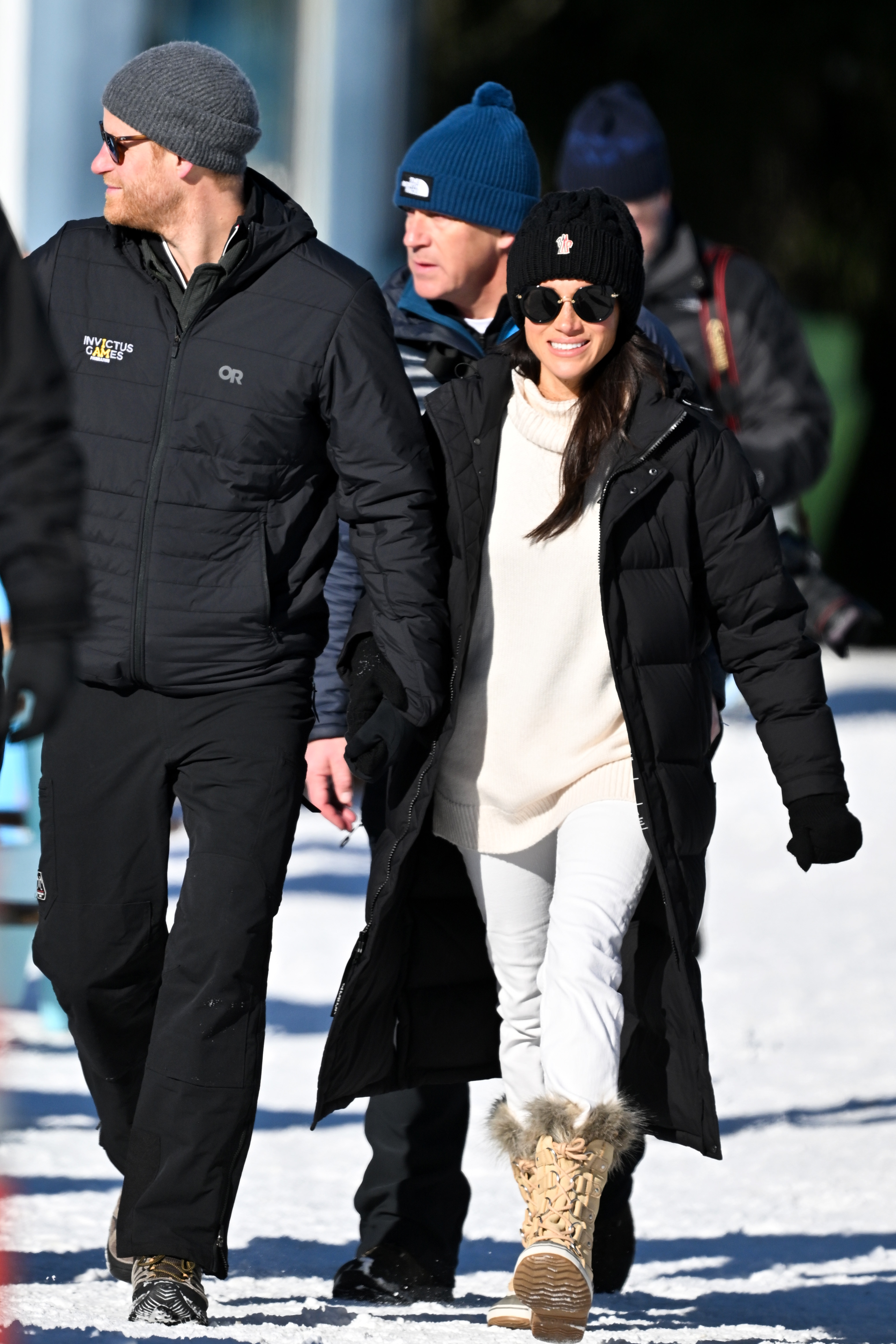 Prince Harry, Duke of Sussex, and Meghan, Duchess of Sussex attend a Family and Friends Tubing event during day three of the 2025 Invictus Games, on February 11, 2025 | Source: Getty Images