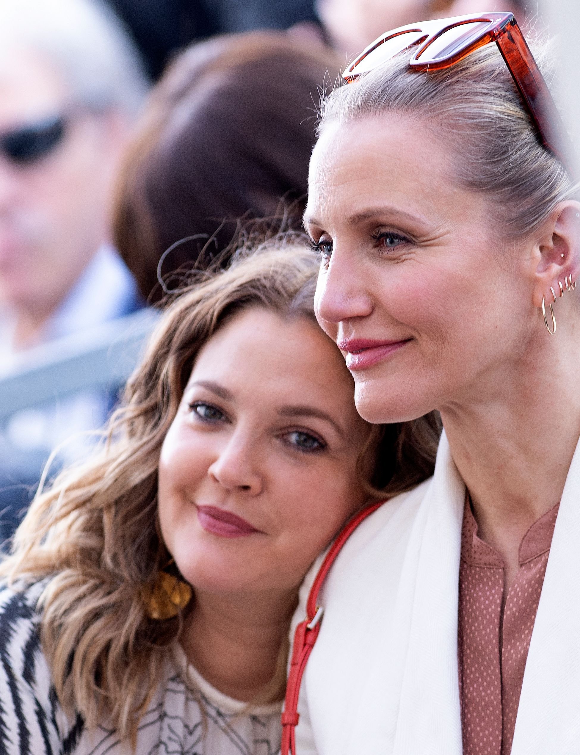 Drew Barrymore and Cameron Diaz at Lucy Liu's Walk of Fame ceremony in Hollywood on May 1, 2019. | Source: Getty Images