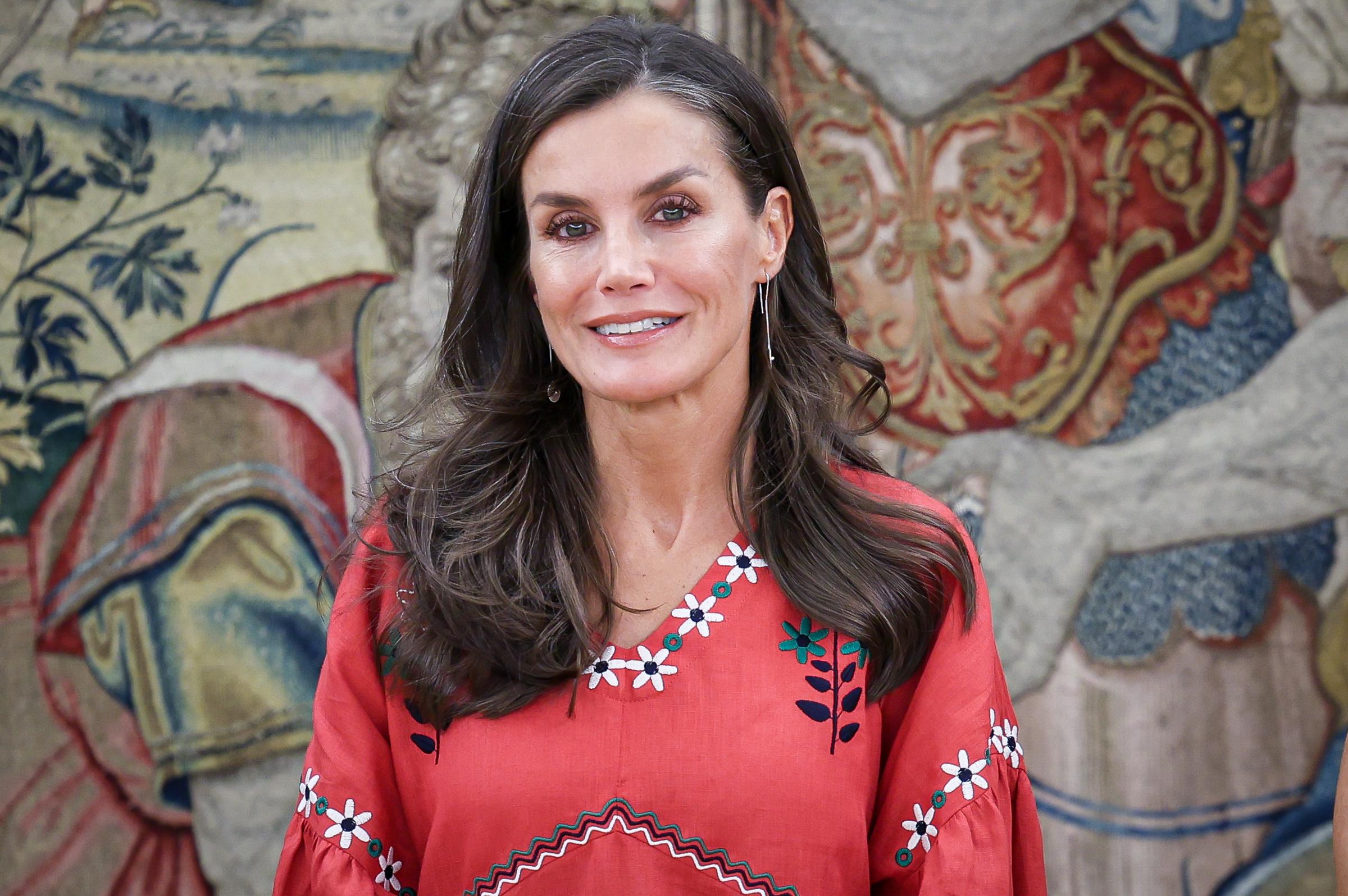 Queen Letizia of Spain at Zarzuela Palace on July 10, 2023, in Madrid. | Source: Getty Images
