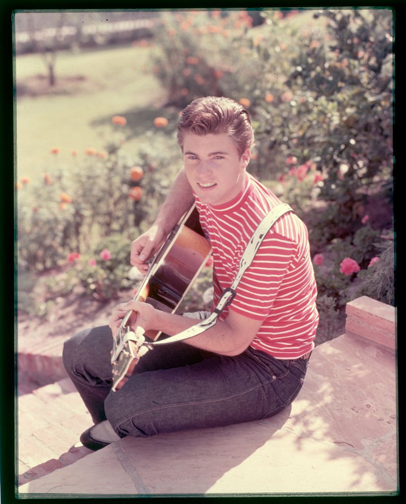 Picture shows teen idol/singer, Ricky Nelson playing the guitar | Source: Getty Images