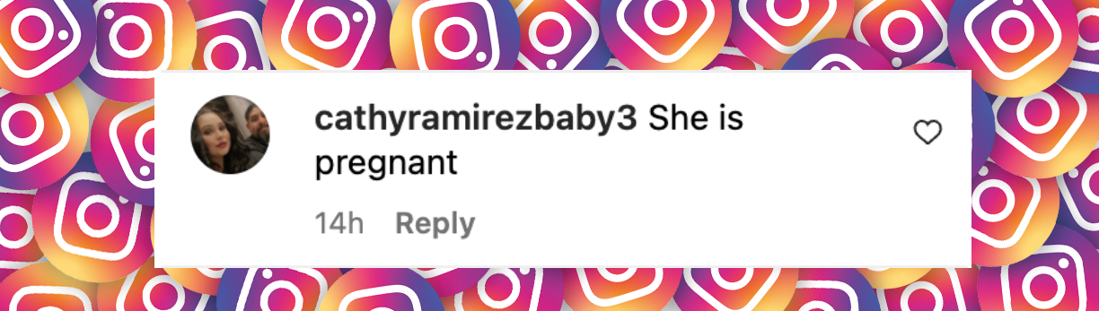 A screenshot of a fan comment about Taylor Swift expecting from an Instagram post dated March 16, 2025. | Source: Instagram/tmz_tv